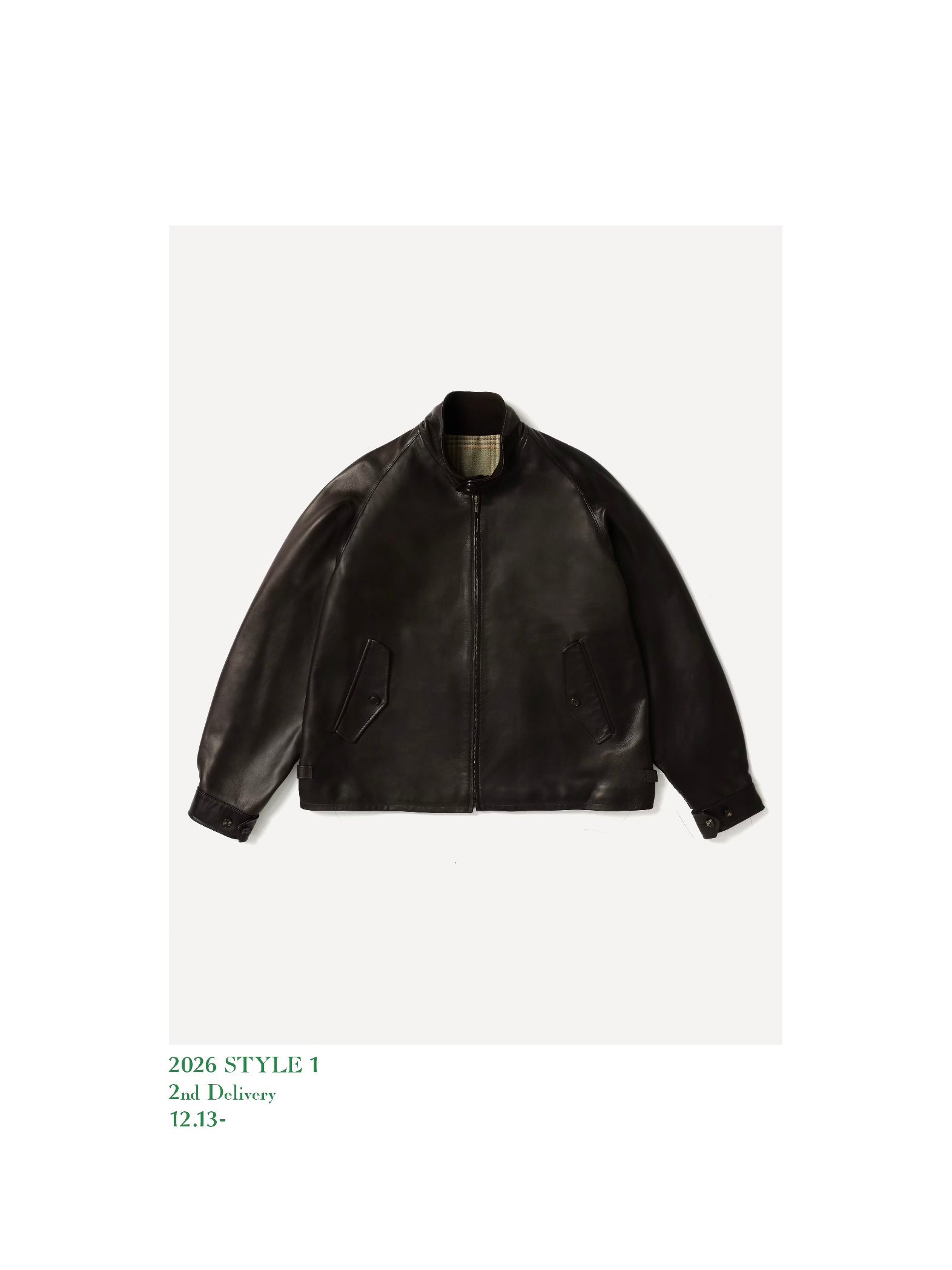 A.PRESSE 26SS Leather Driving Jacket